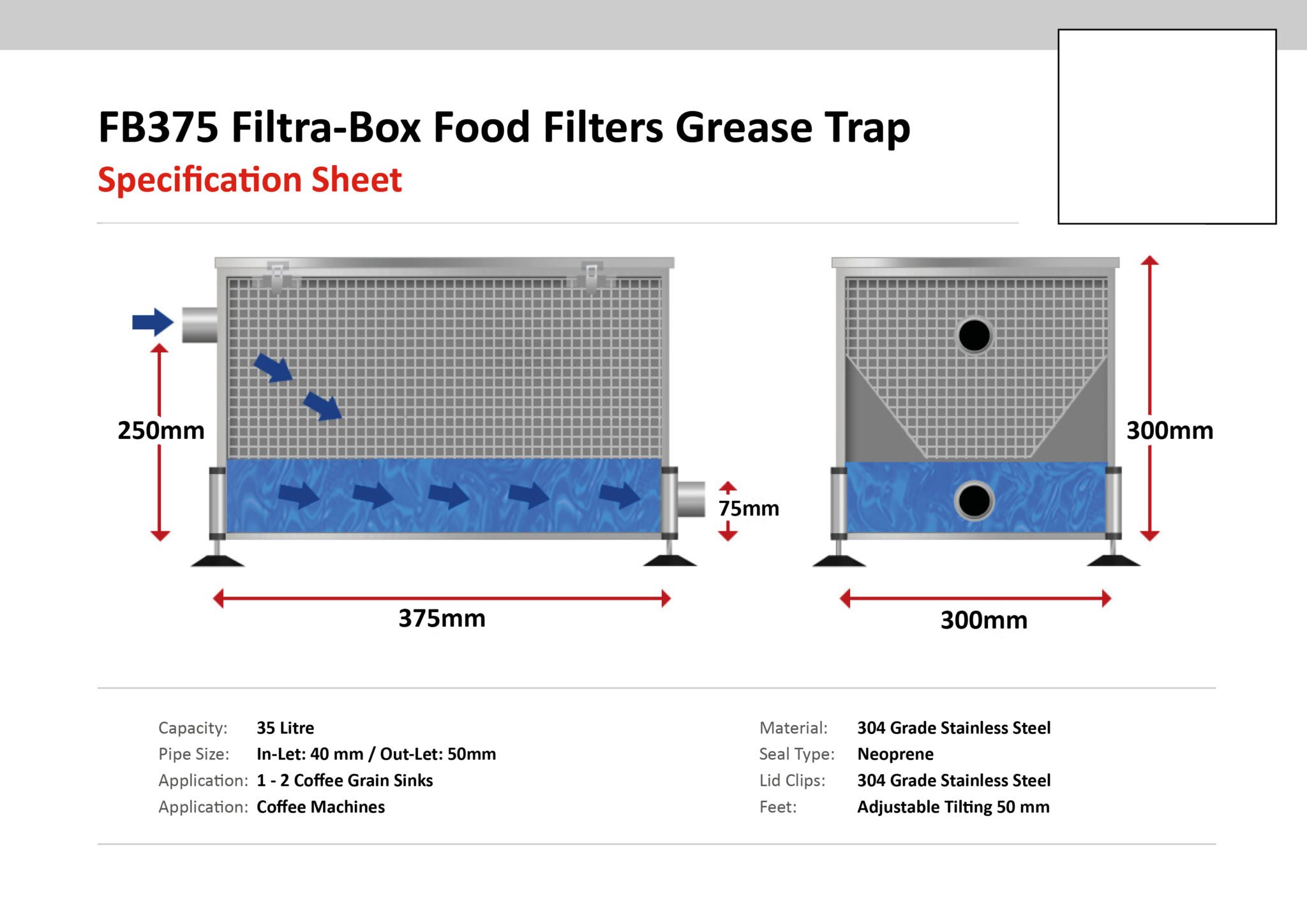 FB 375 FiltraBox Food Filters